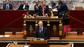 Le Premier ministre, Michel Barnier, le 1er octobre 2024, lors de son discours de politique générale à l'Assemblée nationale