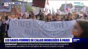 Pas-de-Clalais: les sages-femmes de Calais ont manifesté à Paris pour la revalorisation de leur statut médical