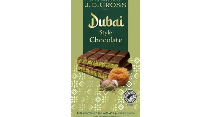 La tablette Dubai Style Chocolate de Lidl arrive en supermarché le 27 mars.