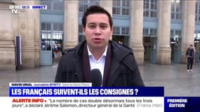 Malgré les appels à réduire les déplacements, il y a du monde dans le métro parisien ce lundi