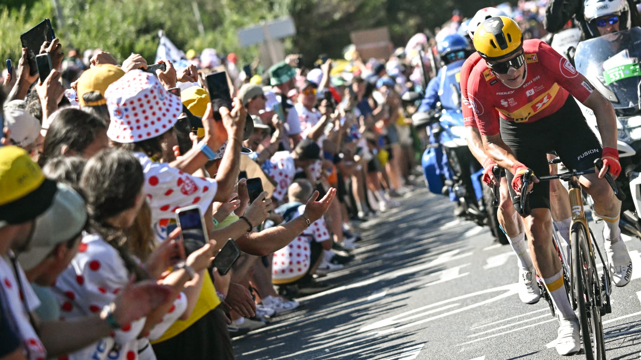 Jonas Abrahamsen lors de la 11e étape du Tour de France, le 16 juillet 2025