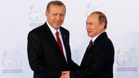 Recep Tayyip Erdogan et Vladimir Poutine, en novembre 2015