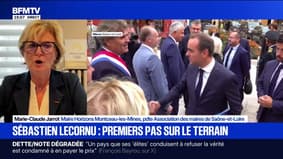 "Il nous a parlé avec conviction et avec une franchise tout à fait palpable", raconte Marie-Claude Jarrot, maire Horizons de Montceau-les-Mines après la visite de Sébastien Lecornu