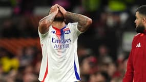 Ligue Europa - Manchester United-OL, quart de finale retour - Corentin Tolisso expulsé, le 17 avril 2025