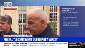 Colère agricole: "J'ai besoin de preuves concrètes, tangibles" des intentions du Premier ministre, assure Arnaud Rousseau, président de la FNSEA