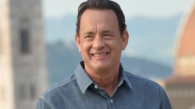 L'acteur américain Tom Hanks à Florence en mai 2015 pour le film Inferno.