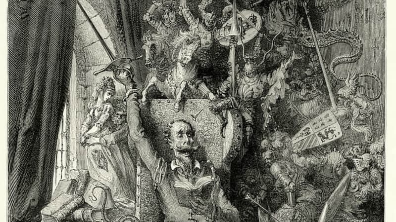 "Don Quichotte dans sa bibliothèque" 