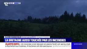 Incendie dans le Finistère: 1700 hectares partis en fumée, les flammes toujours vivaces