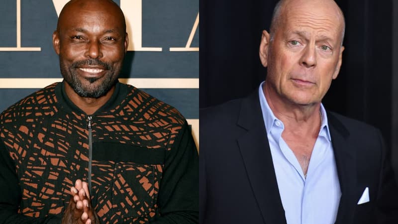 Jimmy Jean-Louis et Bruce Willis 