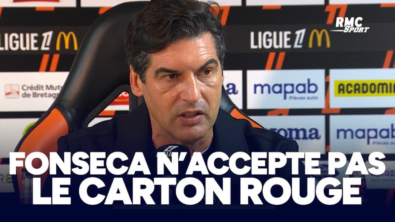 Lorient 1-0 OL : "C'est de notre faute", Fonseca n'accepte pas le carton rouge