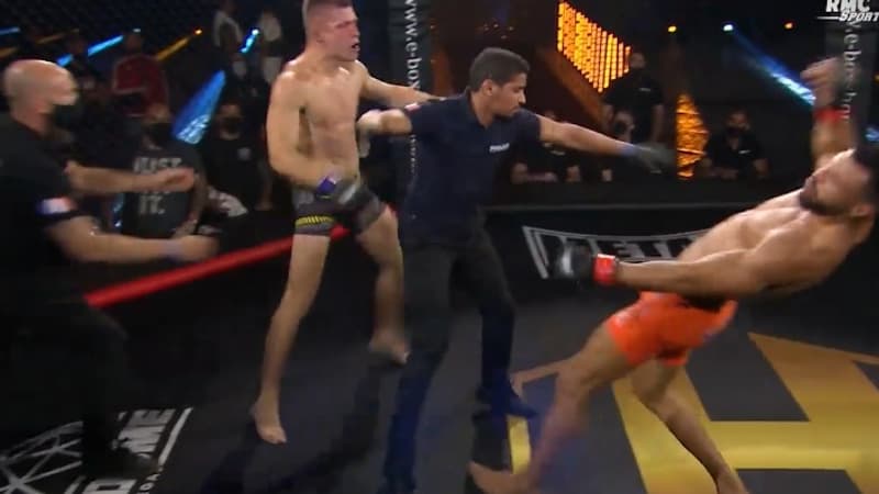 Hexagone MMA: fin de combat chaotique avec une disqualification pour un très vilain geste