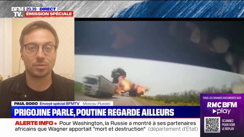 Wagner/Russie: la télévision russe diffuse les images du bombardement d'une autoroute par les forces du pays lors de la marche de Wagner vers Moscou