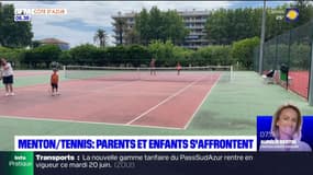 Menton: des matchs de tennis entre les apprentis joueurs et leurs parents
