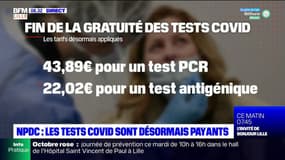 Nord-Pas-de-Calais: les tests de dépistage Covid ne sont plus gratuits, sauf dans certains cas