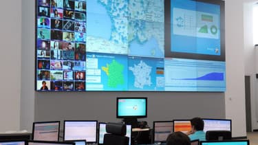 Un centre Bouygues Telecom lors de son lancement de la 4G, en 2013.