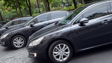 Les chauffeurs de LeCab manifestent.