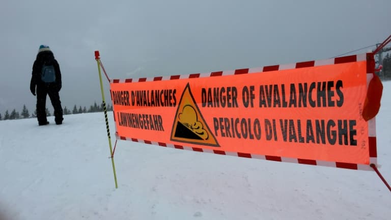 Un panneau de risque d'avalanches (image d'illustration).