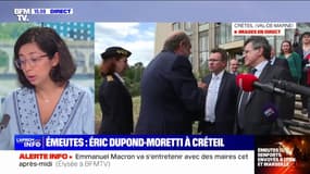 Émeutes: Éric Dupond-Moretti en visite à Créteil 