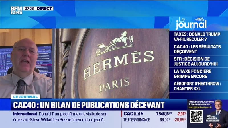 Avec les droits de douane de Donald Trump, les résultats du CAC 40 déçoivent