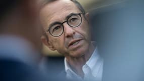 Le patron des sénateurs Les Républicains Bruno Retailleau, lors de l'université d'été du parti, le 29 août 2020 à La Baule