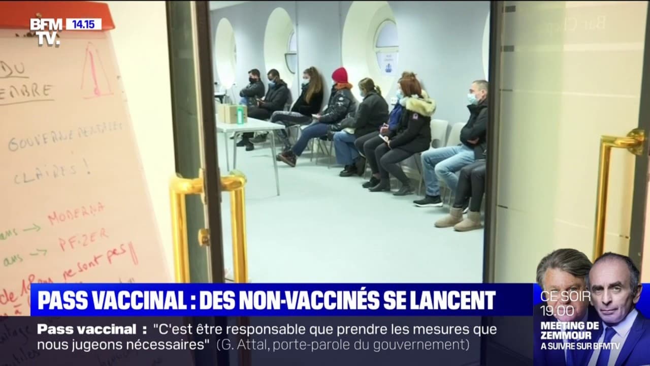 À 48h de l'entrée en vigueur du pass vaccinal, des nonvaccinés