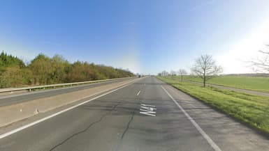 La route nationale 41 en direction de Lille, à Illies (Nord).