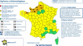 La carte Météo France du 10 mars.
