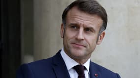 Le président de la République, Emmanuel Macron, à l'Élysée le 21 octobre 2024