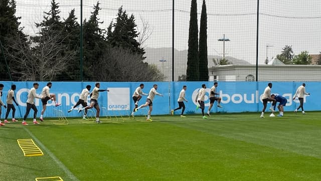 Les joueurs de l'OM à l'entraînement le 29 mars 2024 Les joueurs de l'OM à l'entraînement le 29 mars 2024