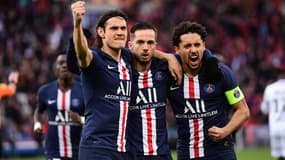 Cavani, Sarabia et Marquinhos lors de PSG-Dijon, le 29 février 2020