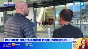 Part-Dieu : tractage inédit pour les policiers
