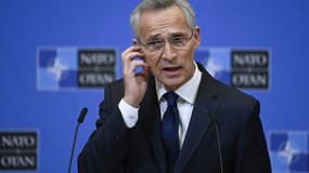 Le secrétaire général de l'Otan, Jens Stoltenberg, à Bruxelles le 16 novembre 2022