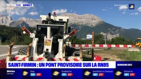 Saint-Firmin: un pont provisoire sur la RN85