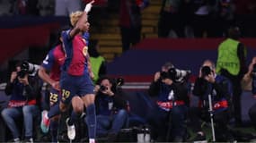Lamine Yamal buteur lors de la demi-finale aller de Ligue des champions entre le Barça et l'Inter - le 30/04/2025