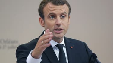 Emmanuel Macron lors d'un discours à Orléans en juillet 2017 (image d'illustration)