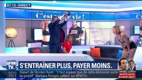 Corde à sauter, haltères, matinale très sportive pour Christophe Delay et Adeline François 