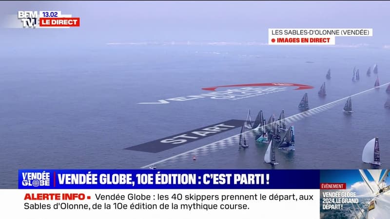 Les skippers s'élancent dans la 10ème édition de la course du Vendée Globe