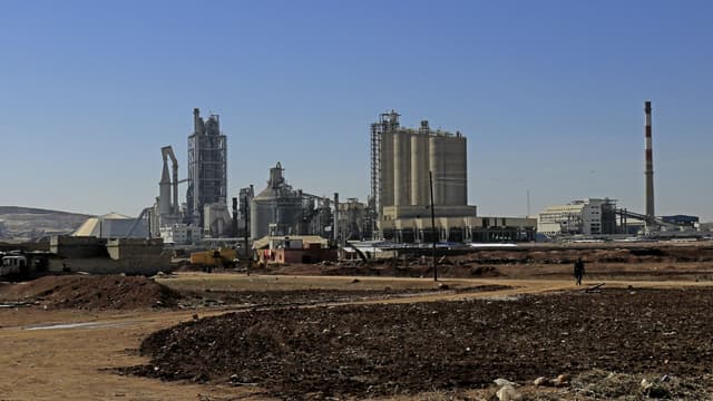 La cimenterie Lafarge à Jalabiya en Syrie, le 19 février 2018