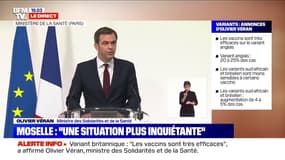 Olivier Véran: "Nous n'avons pas à ce stade d'explication à la diffusion des variants" en Moselle