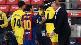 Lionel Messi et Ronald Koeman 