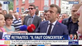 Emmanuel Macron sur les retraites: "Il faut concerter car les situations sont très différentes selon les secteurs"