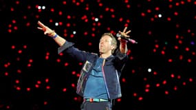 Chris Martin, de Coldplay le 6 juin 2025 sur scène à Las Vegas