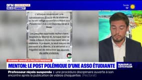 Menton: une association étudiante épinglée par des élus après une publication soutenant le Hamas 