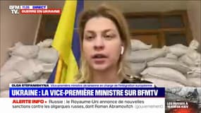 La vice-première ministre ukrainienne dénonce sur BFMTV "un comportement terroriste" de la Russie