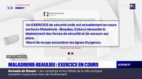 Caen: un exercice de sécurité civile en cours sur le secteur Maladrerie-Beaulieu 