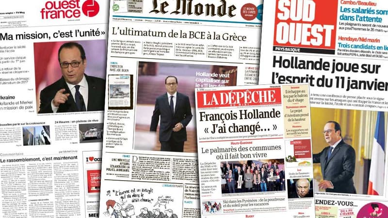 La prestation du président de la République François Hollande a fait la une.