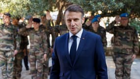 Emmanuel Macron à Beyrouth le 17 janvier 2025