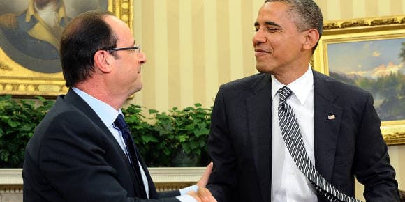 François Hollande et Barack Obama à Washington, en février dernier. François Hollande et Barack Obama à Washington, en février dernier.