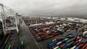 Des conteneurs sur le port du Havre, le 21 janvier 2021. (photo d'illustration)