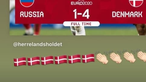 Christian Eriksen sur Instagram